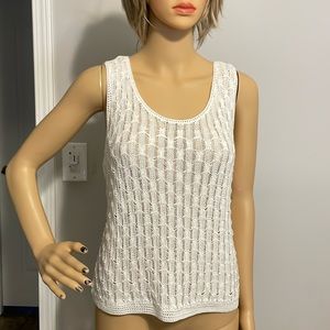 Lauren Ralph Lauren knitted fishnet tank top PL NWT